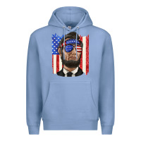 Colony Blue American flag with lincoln Premium Hoodie - texasbilliewilder