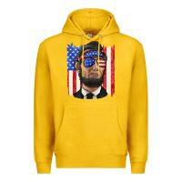 Lemon American flag with lincoln Premium Hoodie - texasbilliewilder