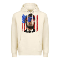 Tofu American flag with lincoln Premium Hoodie - texasbilliewilder