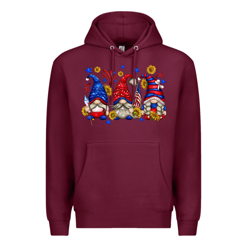 American Gnomes With Sunflowers Premium Hoodie by texasbilliewilder | Teevron