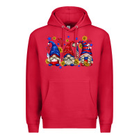 Cardinal American gnomes with sunflowers Premium Hoodie - texasbilliewilder