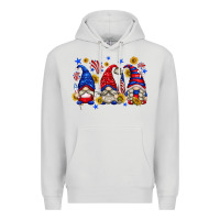 Dove Grey American gnomes with sunflowers Premium Hoodie - texasbilliewilder