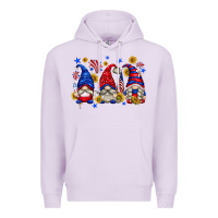 Lilac American gnomes with sunflowers Premium Hoodie - texasbilliewilder