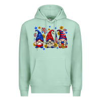 Seafoam American gnomes with sunflowers Premium Hoodie - texasbilliewilder