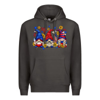 Smoke American gnomes with sunflowers Premium Hoodie - texasbilliewilder