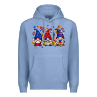 Colony Blue American gnomes with sunflowers Premium Hoodie - texasbilliewilder