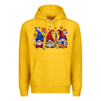 Lemon American gnomes with sunflowers Premium Hoodie - texasbilliewilder