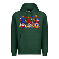Sports Green American gnomes with sunflowers Premium Hoodie - texasbilliewilder