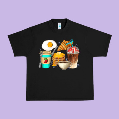 Breakfast Coffee Cups Urban Heavy Tee Designed By Artiststas