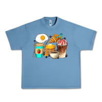 Pebble Blue Breakfast Coffee Cups Urban Heavy Tee - Artiststas