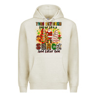 Oatmeal Heather torn between looki like a snack and eatin one Premium Hoodie - Zillion Design Studio