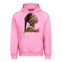 Fuchsia Pink juneteenth black woman Urban Hoodie - texasbilliewilder