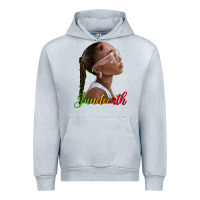 Heather Grey juneteenth black woman Urban Hoodie - texasbilliewilder