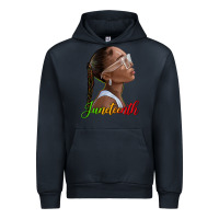 Navy juneteenth black woman Urban Hoodie - texasbilliewilder