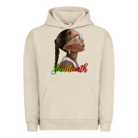 Pigment French Oak juneteenth black woman Urban Hoodie - texasbilliewilder