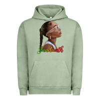 Pigment Oil Green juneteenth black woman Urban Hoodie - texasbilliewilder