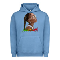 Pigment Pebble Blue juneteenth black woman Urban Hoodie - texasbilliewilder