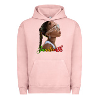 Pigment Salmon juneteenth black woman Urban Hoodie - texasbilliewilder