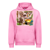 Fuchsia Pink wild west western Urban Hoodie - Zillion Design Studio