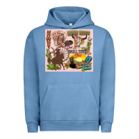 Pigment Pebble Blue wild west western Urban Hoodie - Zillion Design Studio