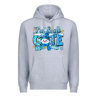 Heather Grey im snow cute Premium Hoodie - Zillion Design Studio