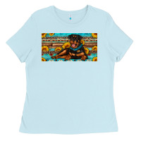 Baby Blue rottweiler with sunflowers license plate Ladies Tee - Artiststas
