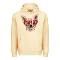 Pina Colada chihuahua dog with love glasses Premium Hoodie - RanaPortraitStore
