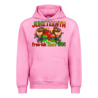 Fuchsia Pink juneteenth free ish since 1865 Urban Hoodie - texasbilliewilder