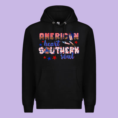 American Heart Southern Soul Premium Hoodie Designed By Texasbilliewilder