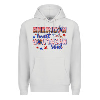 Dove Grey American heart southern soul Premium Hoodie - texasbilliewilder