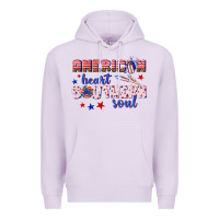 Lilac American heart southern soul Premium Hoodie - texasbilliewilder