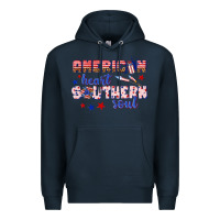 Navy American heart southern soul Premium Hoodie - texasbilliewilder