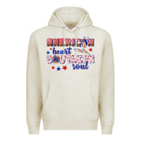 Oatmeal Heather American heart southern soul Premium Hoodie - texasbilliewilder