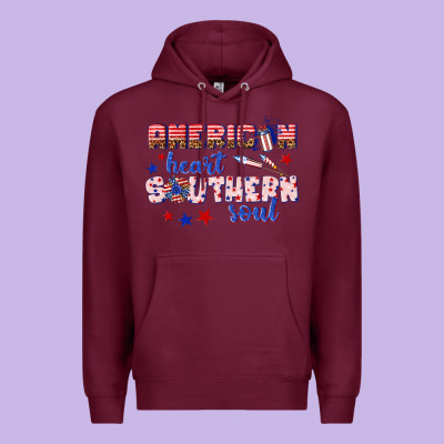American Heart Southern Soul Premium Hoodie Designed By Texasbilliewilder