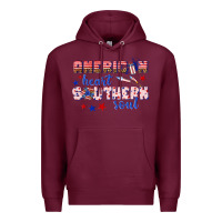 Burgundy American heart southern soul Premium Hoodie - texasbilliewilder