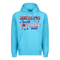 Ocean Blue American heart southern soul Premium Hoodie - texasbilliewilder