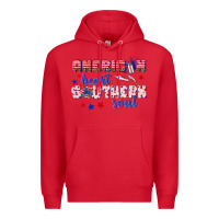 Red American heart southern soul Premium Hoodie - texasbilliewilder