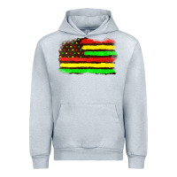 Heather Grey juneteenth flag Urban Hoodie - texasbilliewilder