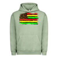 Pigment Oil Green juneteenth flag Urban Hoodie - texasbilliewilder