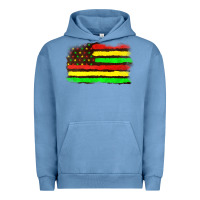 Pigment Pebble Blue juneteenth flag Urban Hoodie - texasbilliewilder