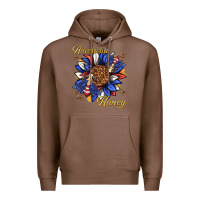 Chestnut American honey with bee Premium Hoodie - texasbilliewilder