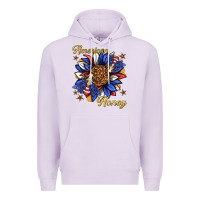 Lilac American honey with bee Premium Hoodie - texasbilliewilder