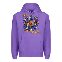 Purple American honey with bee Premium Hoodie - texasbilliewilder