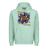 Seafoam American honey with bee Premium Hoodie - texasbilliewilder