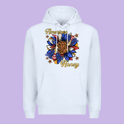 American Honey With Bee Premium Hoodie Designed By Texasbilliewilder