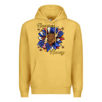 Antique Gold American honey with bee Premium Hoodie - texasbilliewilder