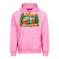 Fuchsia Pink happy camper Urban Hoodie - Zillion Design Studio