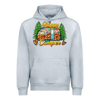 Heather Grey happy camper Urban Hoodie - Zillion Design Studio