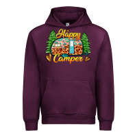 Mauve Wine happy camper Urban Hoodie - Zillion Design Studio