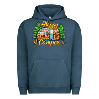 Pigment Midnight Navy happy camper Urban Hoodie - Zillion Design Studio